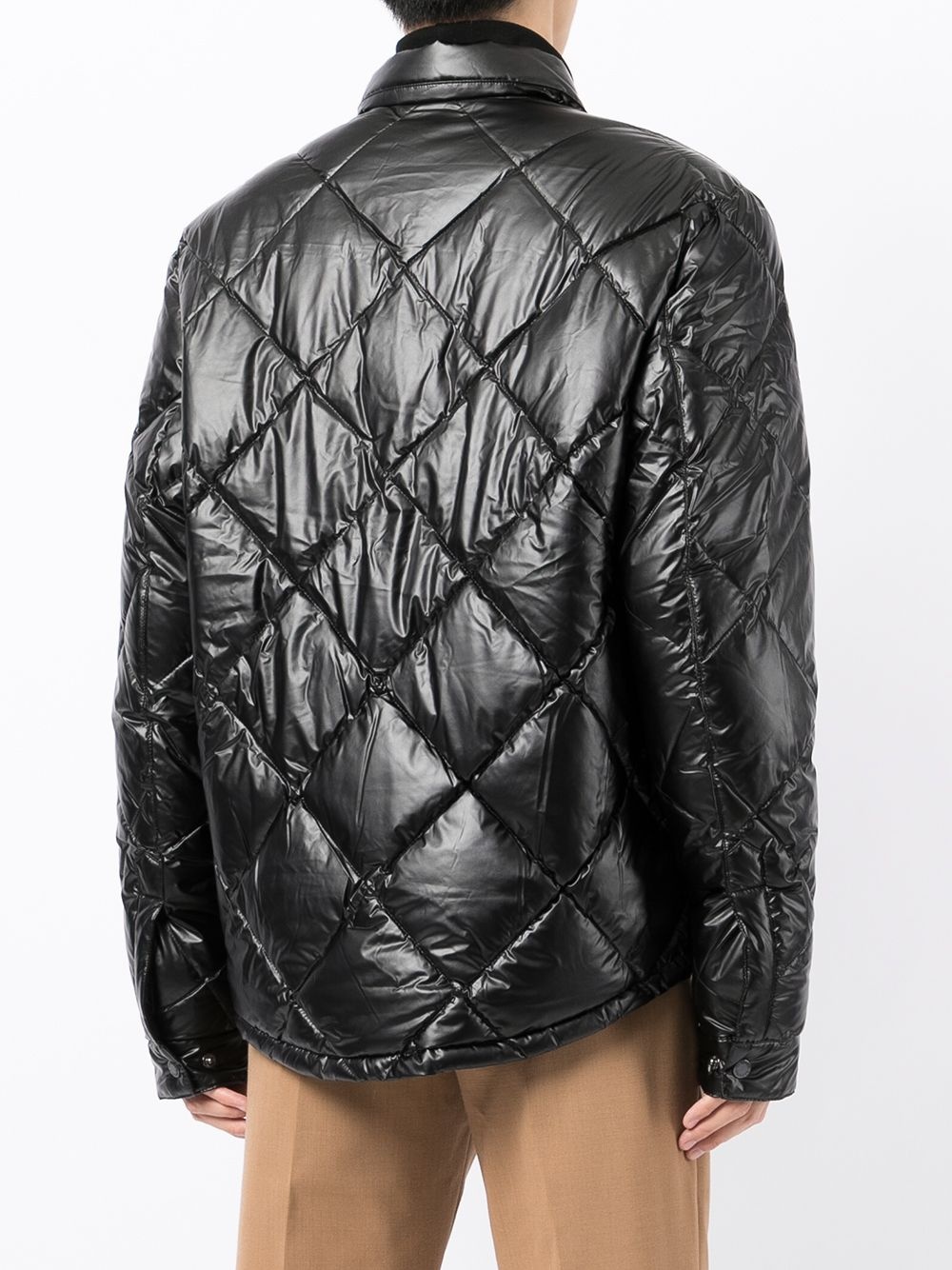 quilted long-sleeved jacket - 4