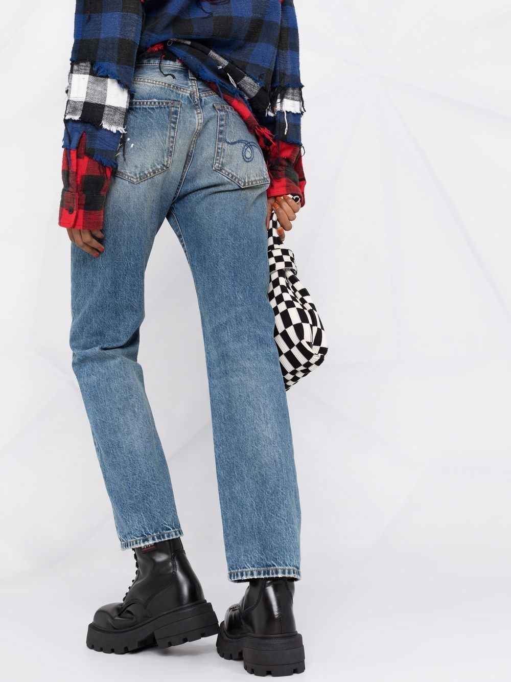 high-waisted cropped jeans - 5