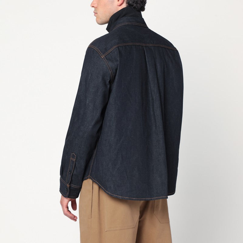 Sacai Shirt With Pockets In Dark Blue Denim Men - 2