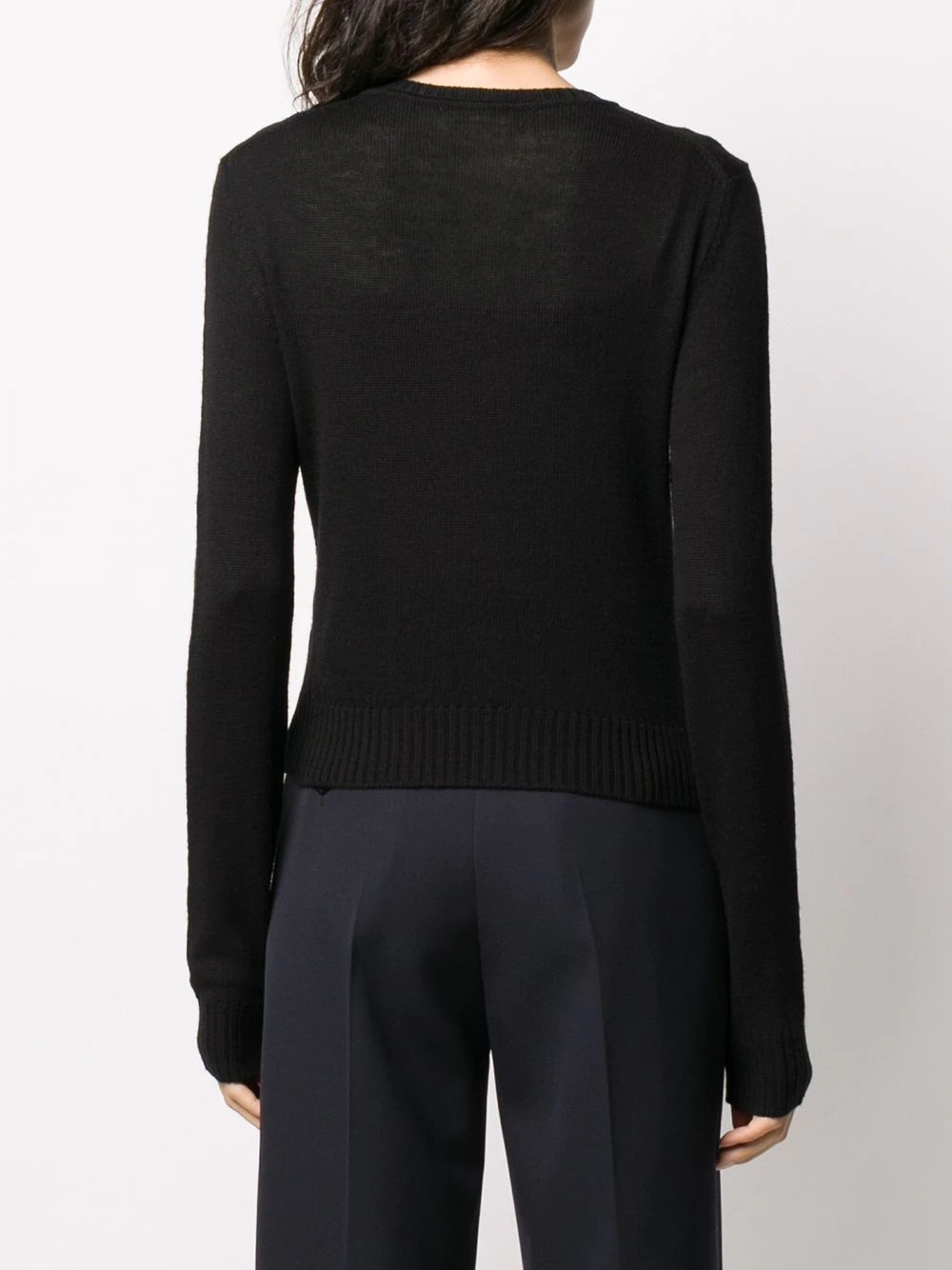 long-sleeved fine-knit top - 4