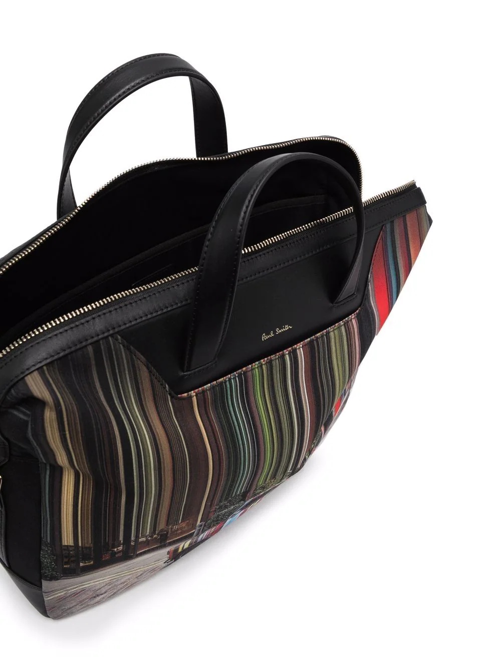 stripe-print laptop bag - 5