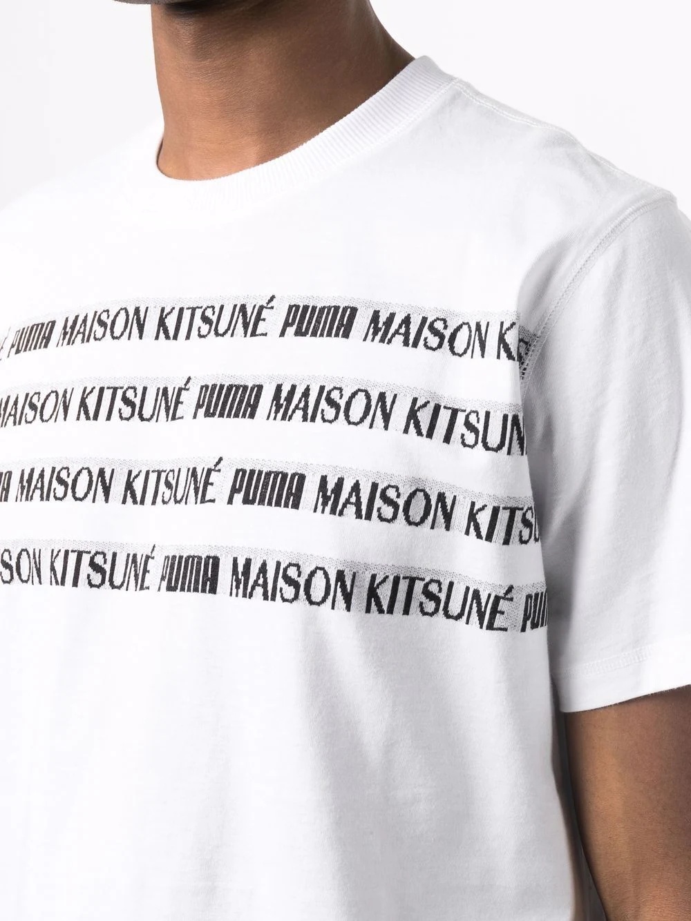 x Maison Kitsuné logo print T-shirt - 6