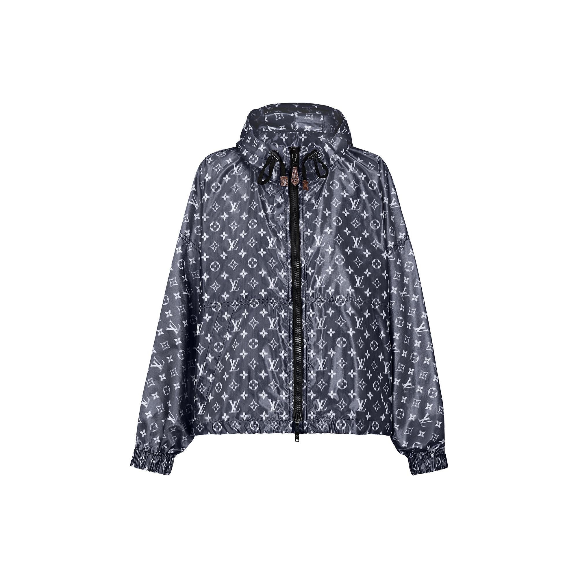 Blurry Monogram Hooded Parka - 1