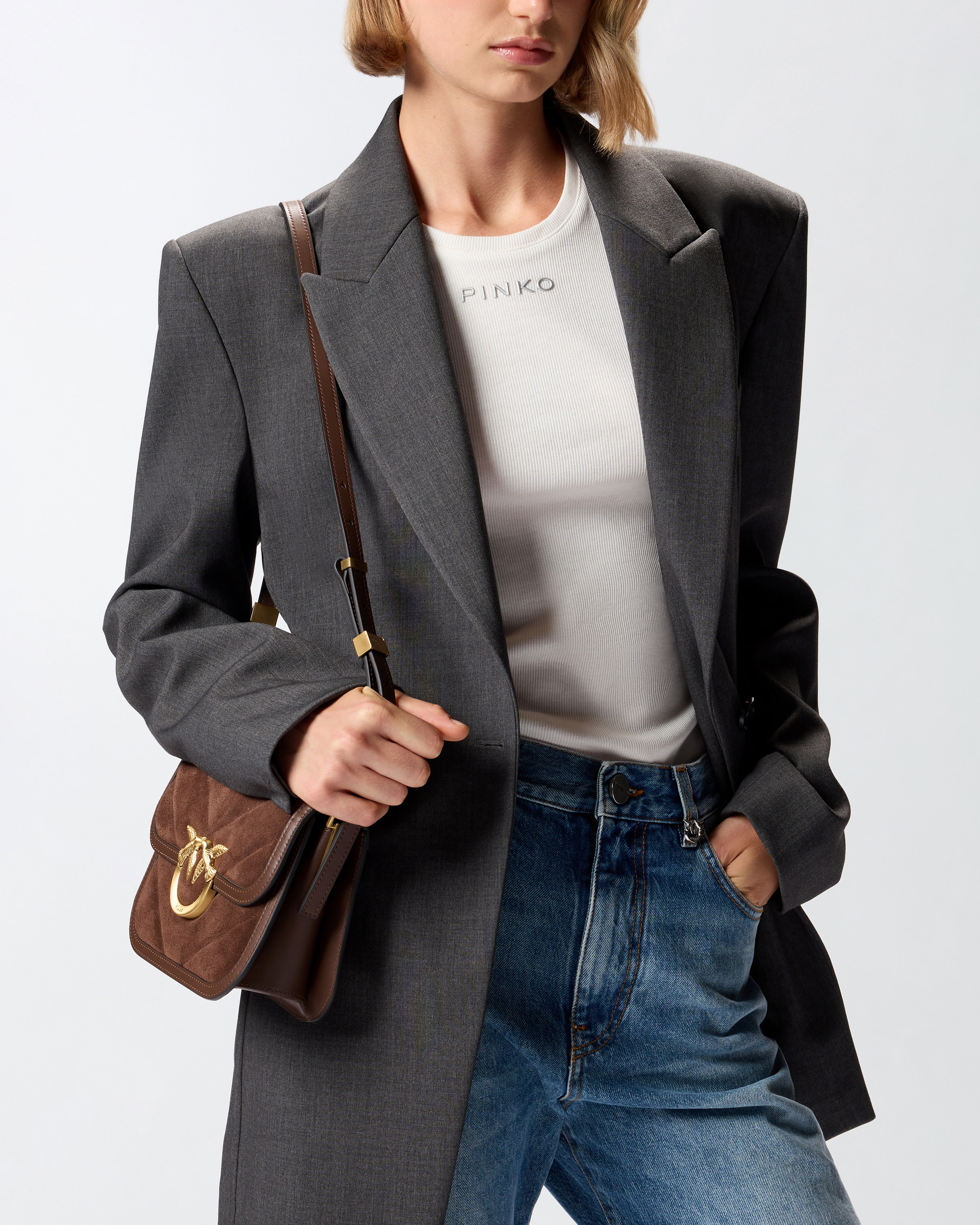 SUEDE MINI LOVE BAG BOX SHOULDER BAG - 5