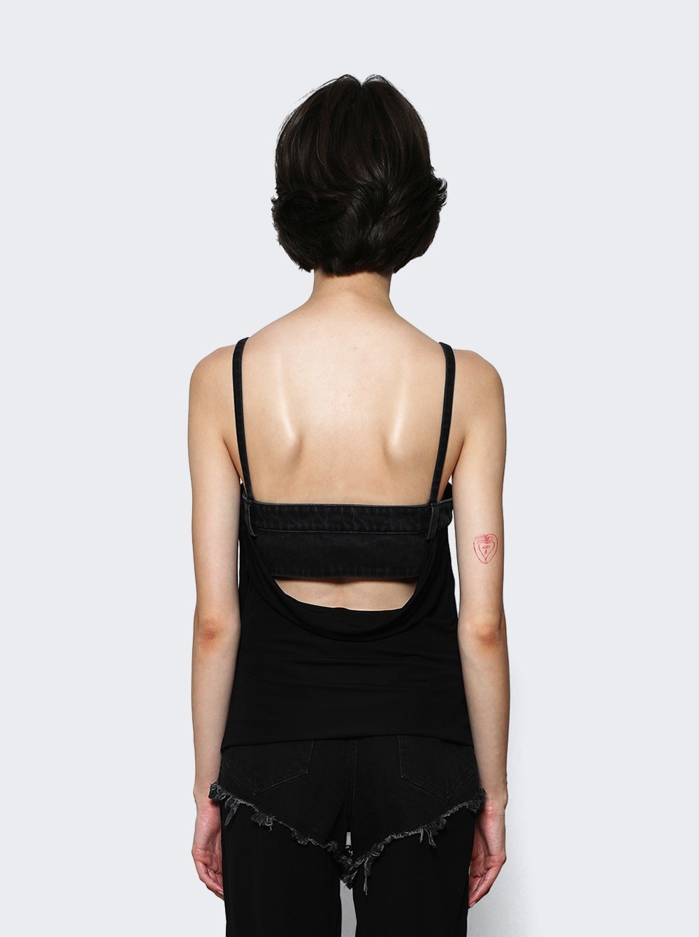 Draped Duo Bustier Black - 5