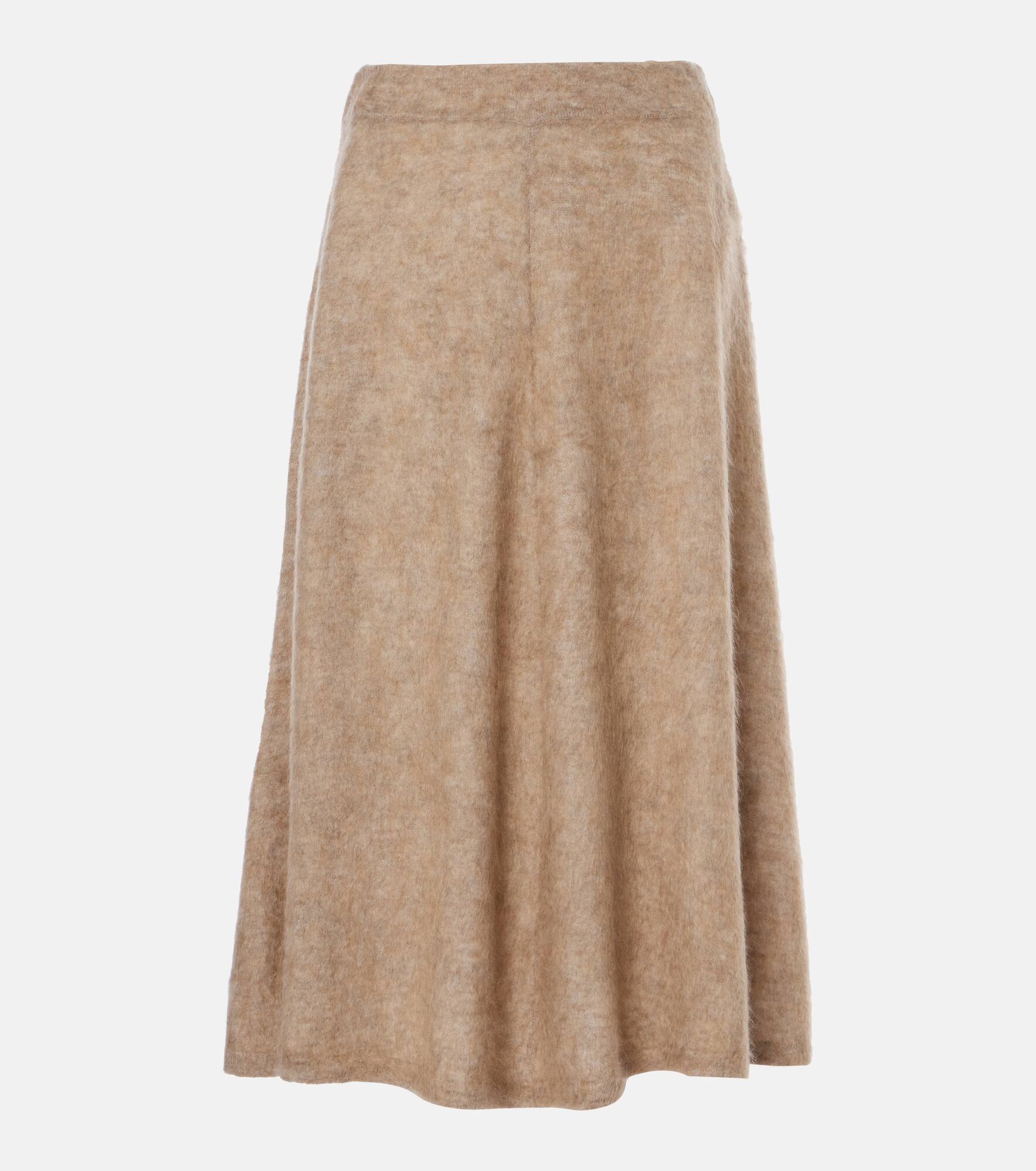 Wool and cashmere-blend midi skirt - 1