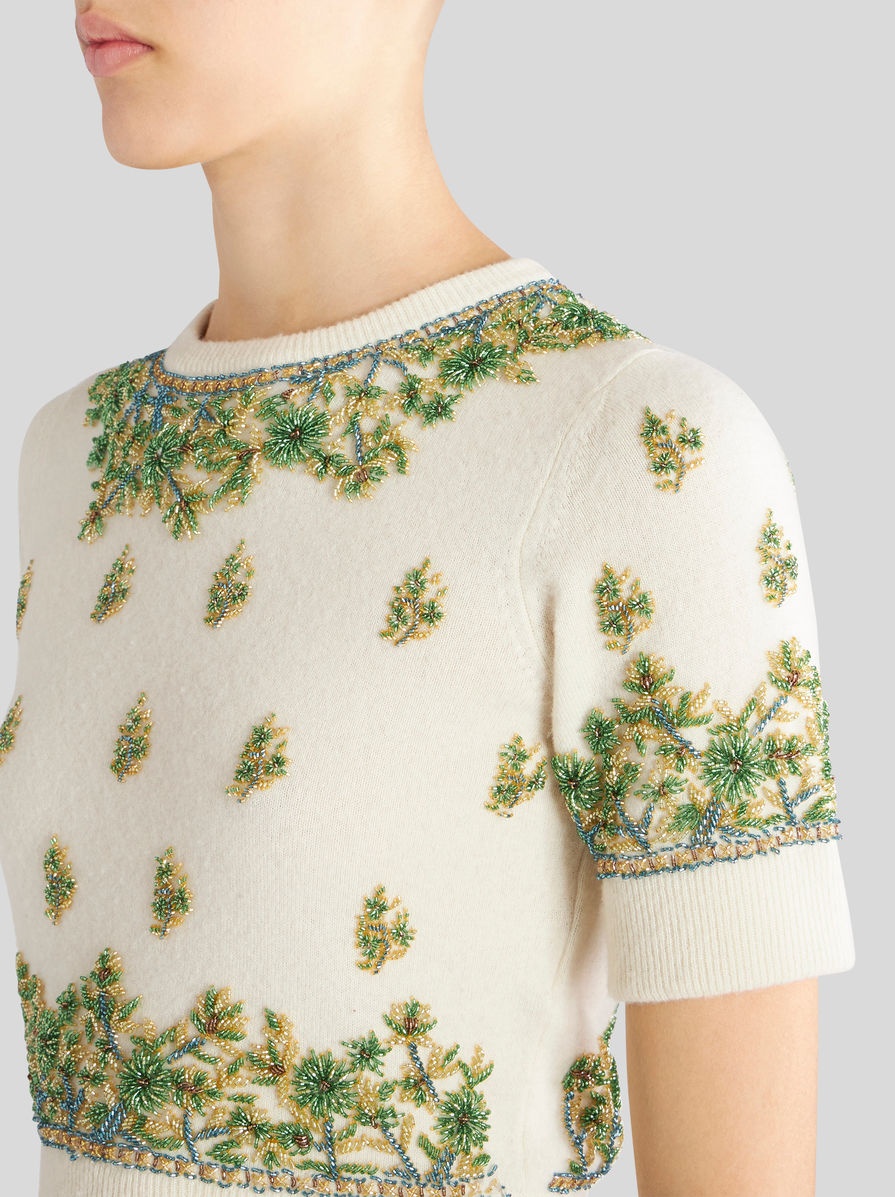 WOOL AND CASHMERE JUMPER WITH EMBROIDERY - 3