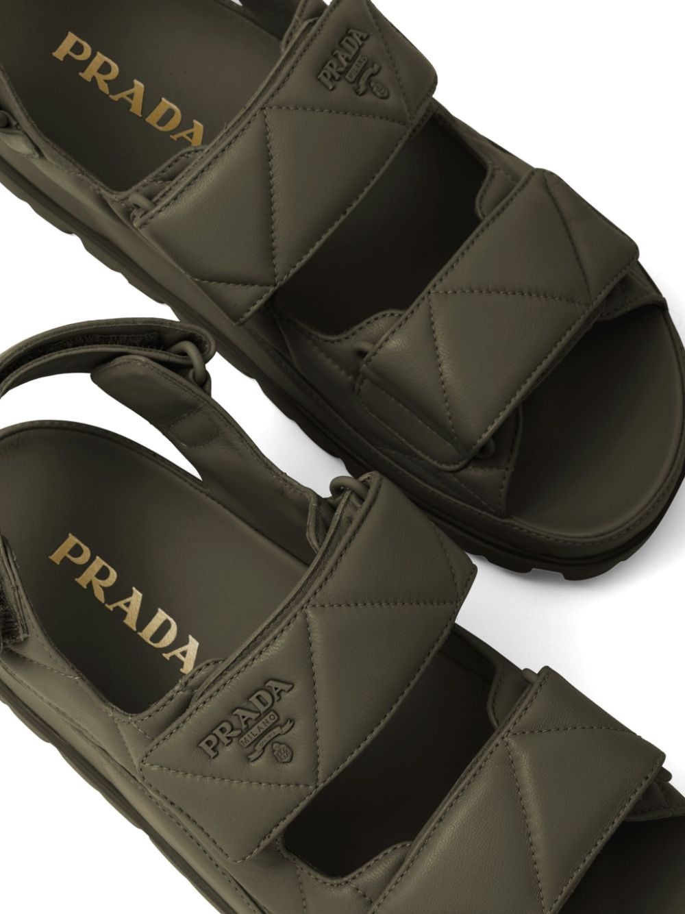 Padded nappa leather sandals - 5