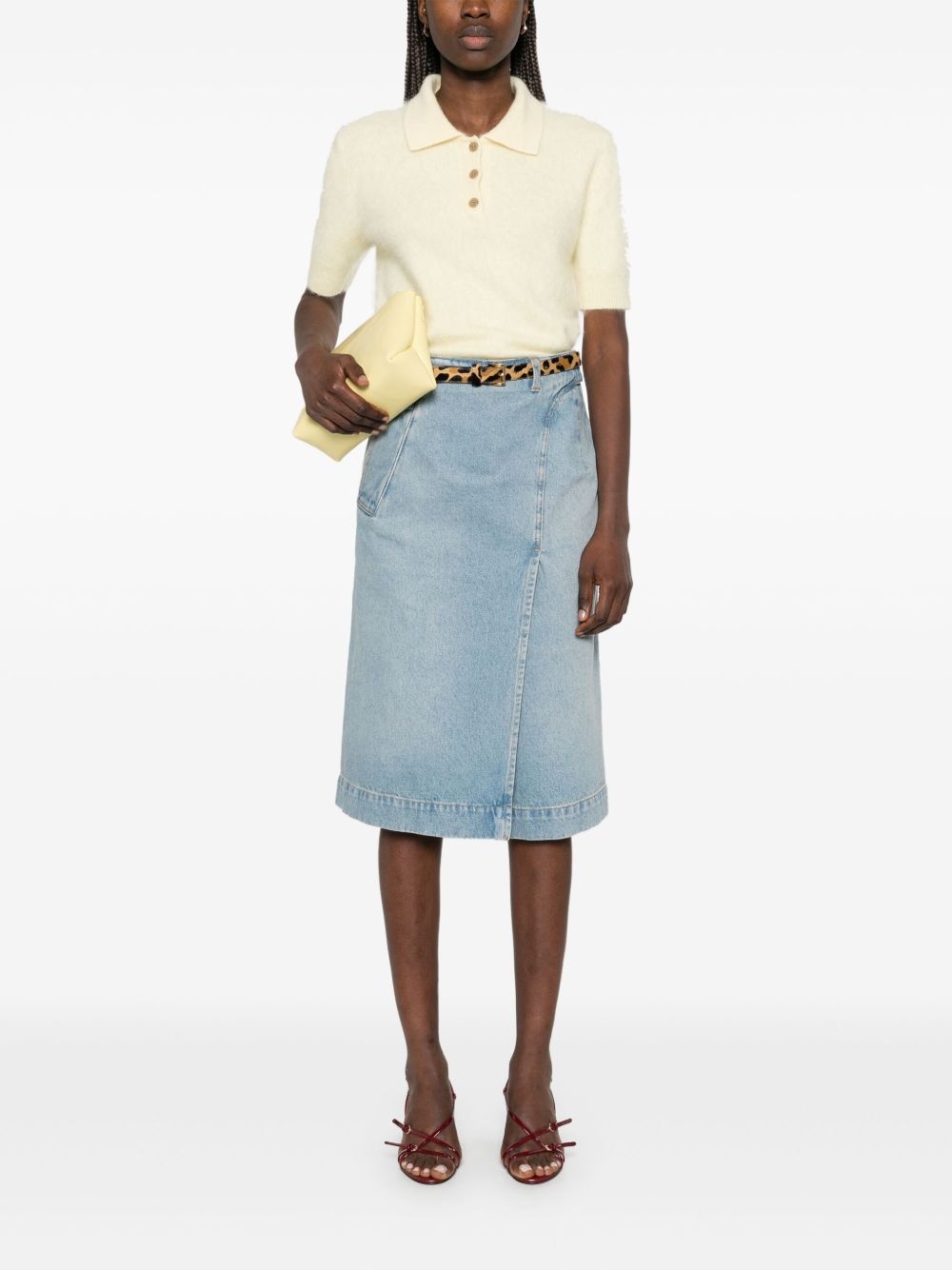 denim midi skirt - 2
