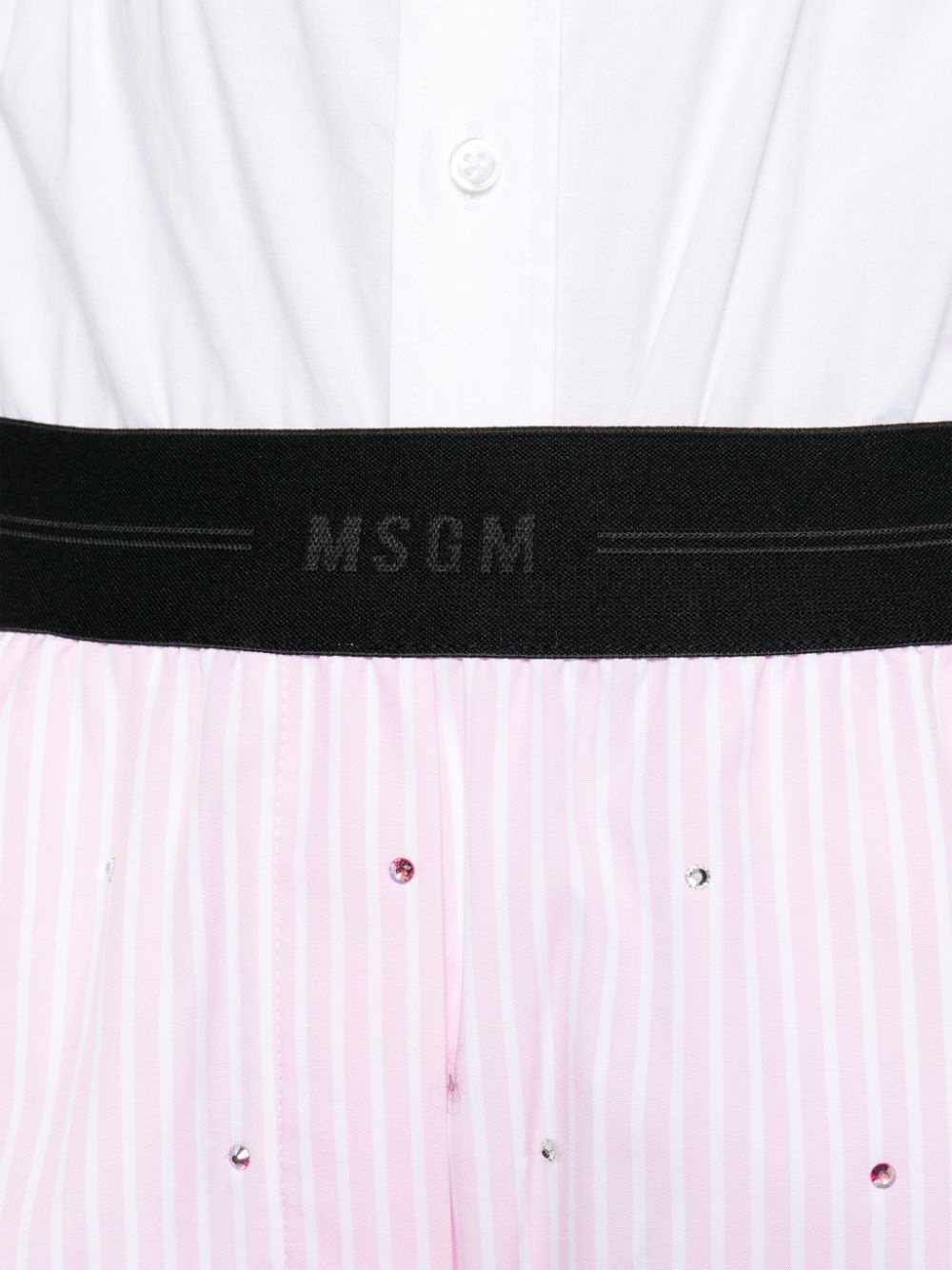 rhinestone-embellished striped shorts - 5