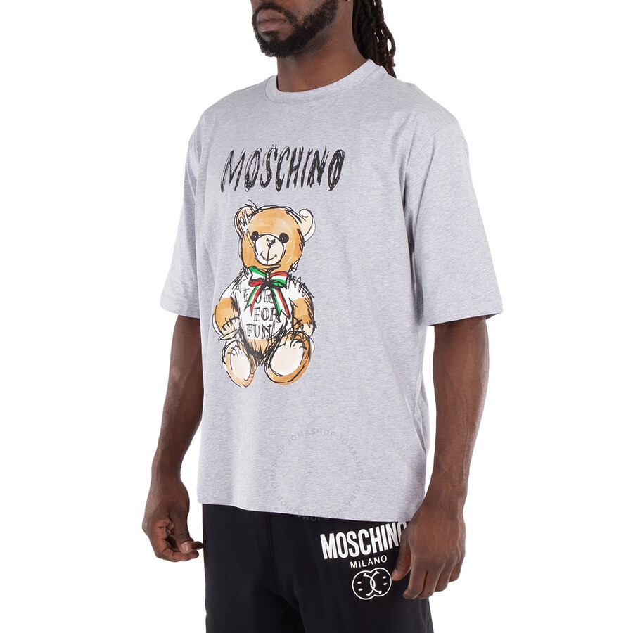 Moschino Teddy Bear Logo Print Cotton T-Shirt - 2