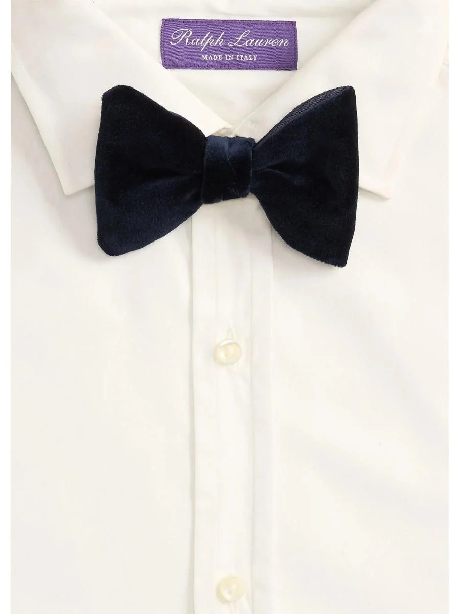 Men's Velvet and Peau de Soie Bow Tie - 1