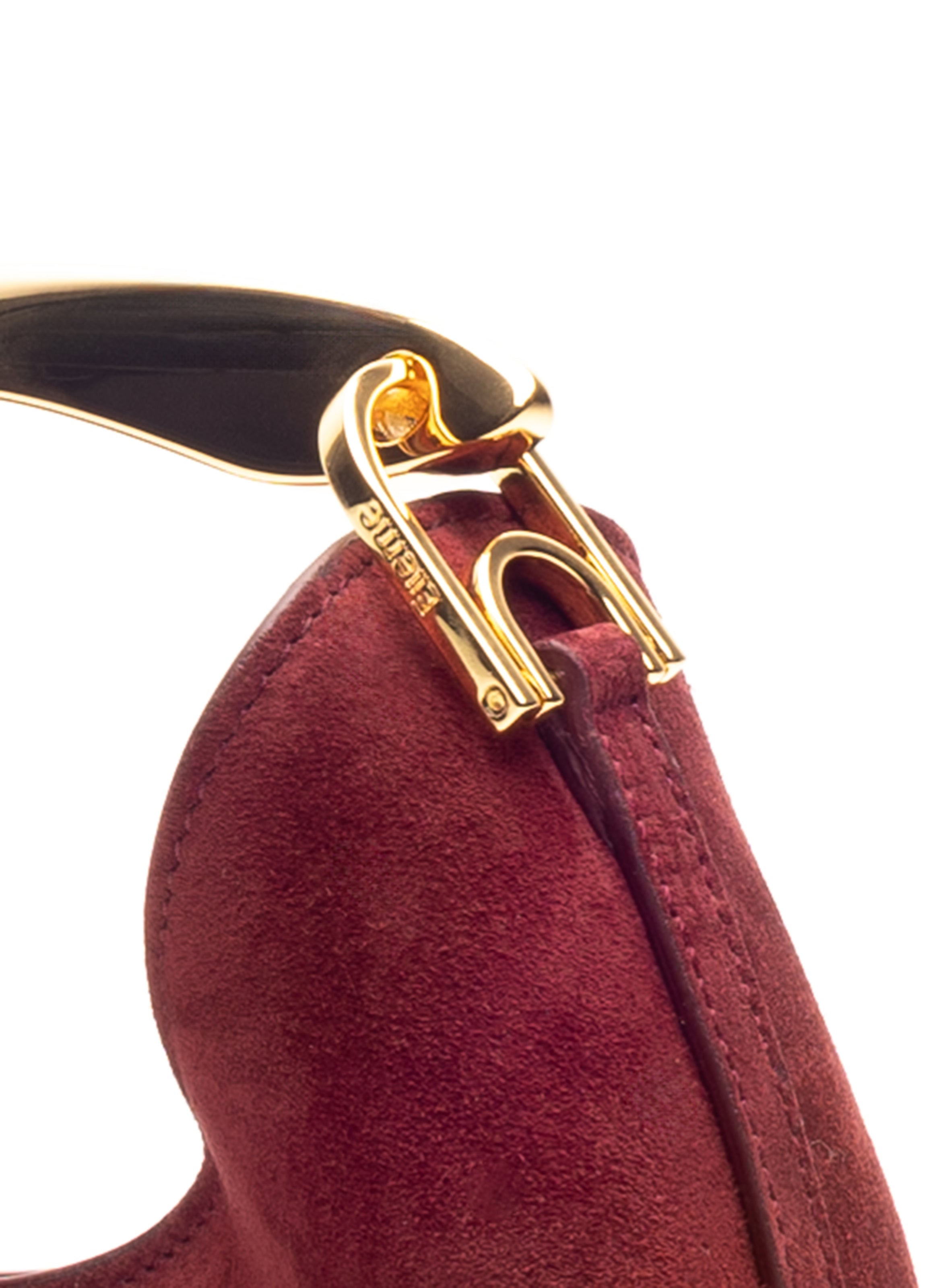 Small Boomerang Suede Burgundy - 4