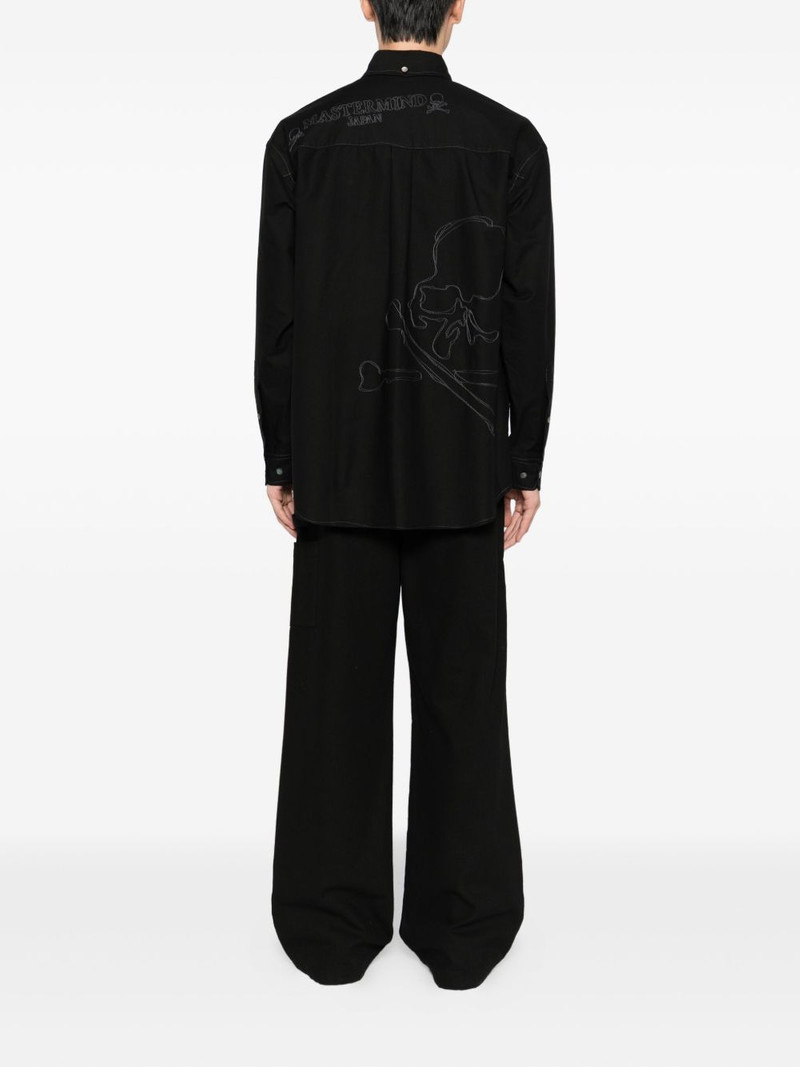 mastermind JAPAN embroidered-logo cotton shirt outlook