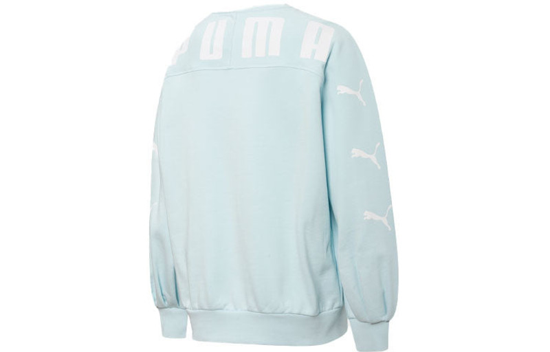 PUMA (WMNS) PUMA Skb Logo Printing Round-neck SweatshirtBlue 537019-20 outlook