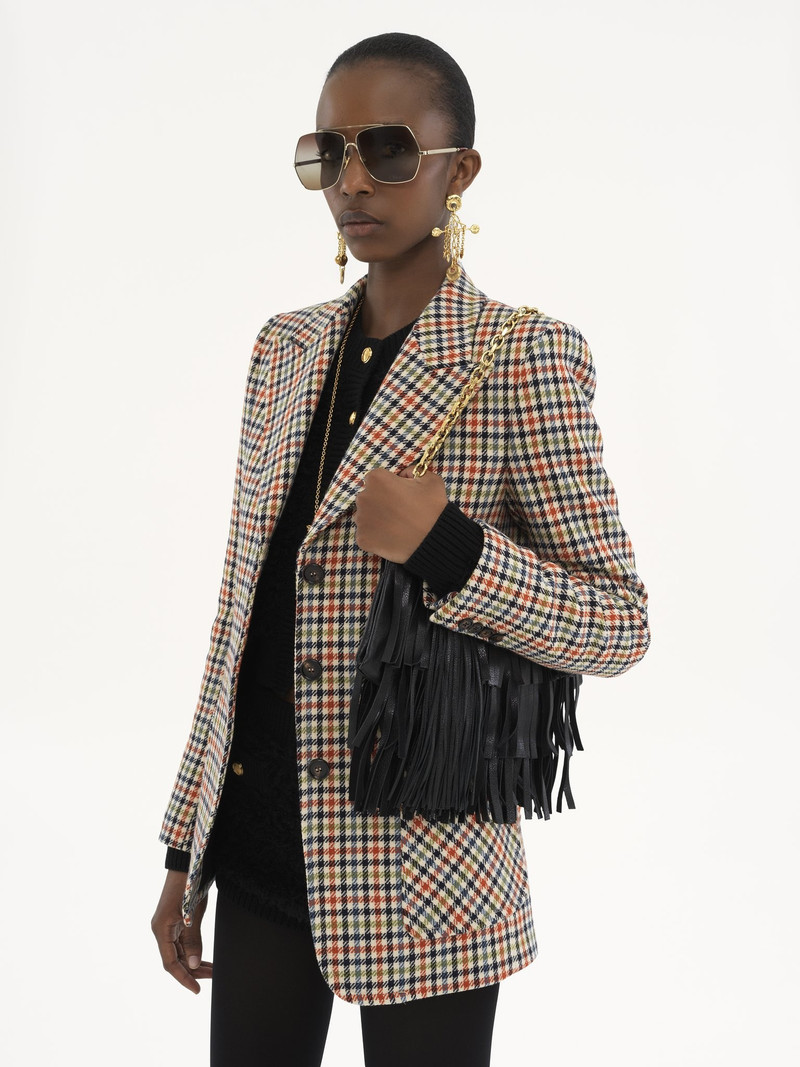 Chloé SMALL CHLOÉ FOULARD SHOULDER BAG IN FRINGED LEATHER outlook