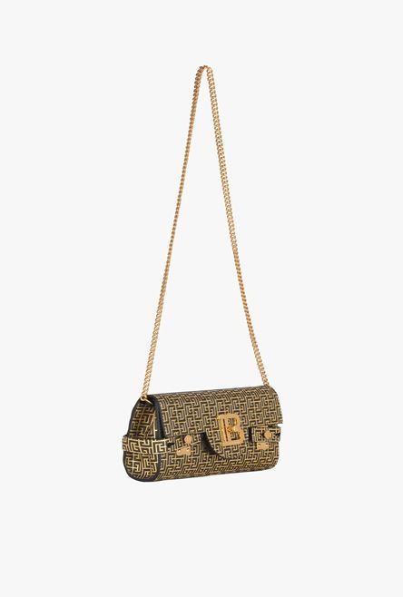 Bicolor gold and black leather B-Buzz clutch bag - 6