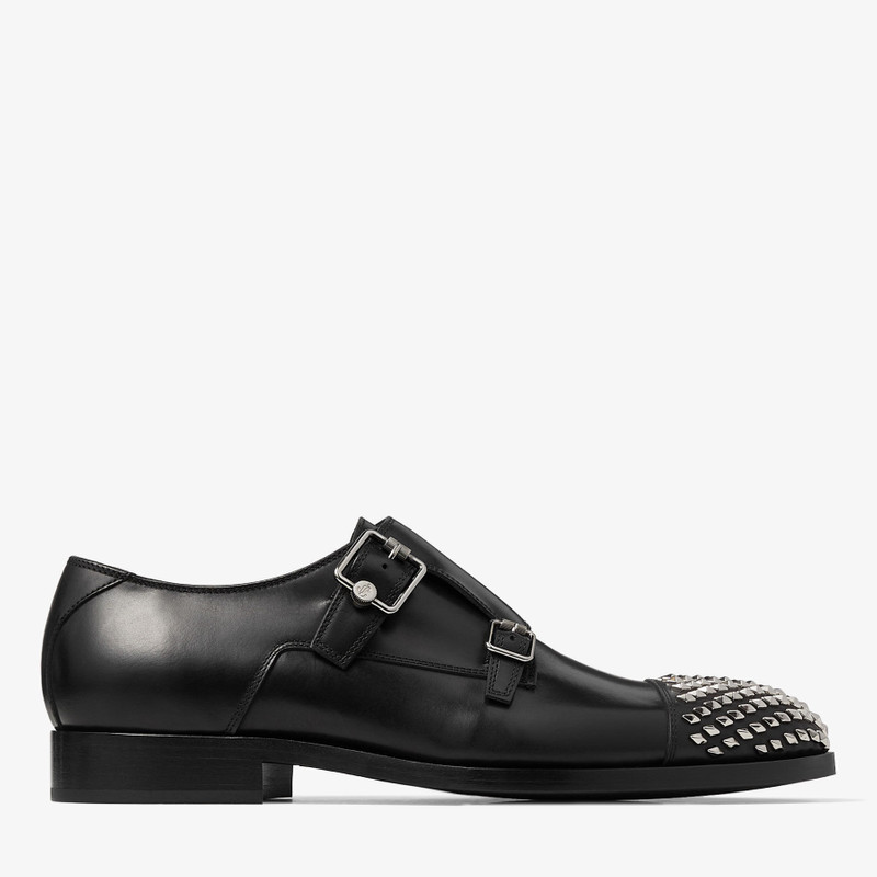 Finnion Monkstrap
Black Calf Leather Monk Strap Shoes with Studs 1