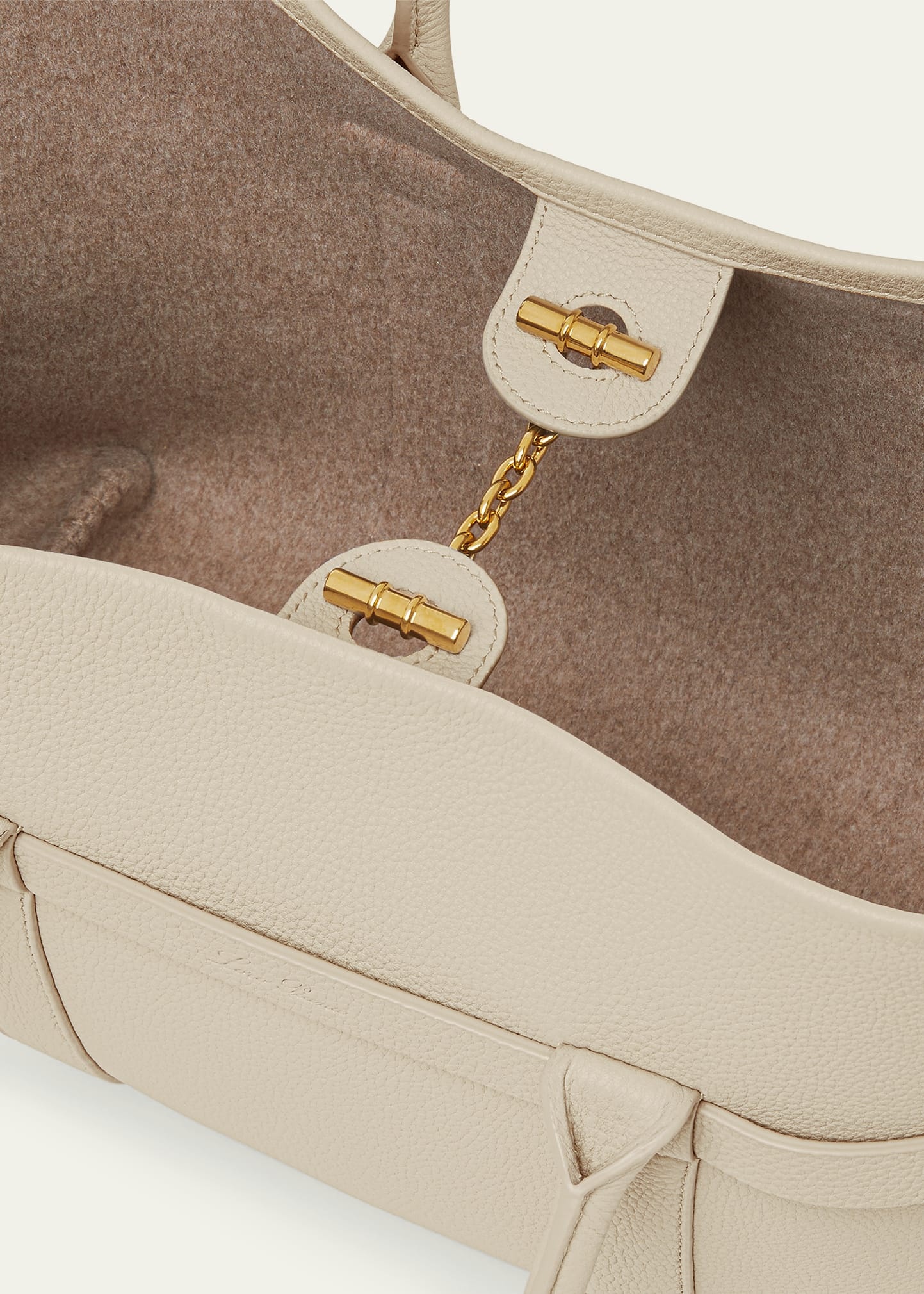 Ghiera Small Leather Shopper Tote Bag - 4