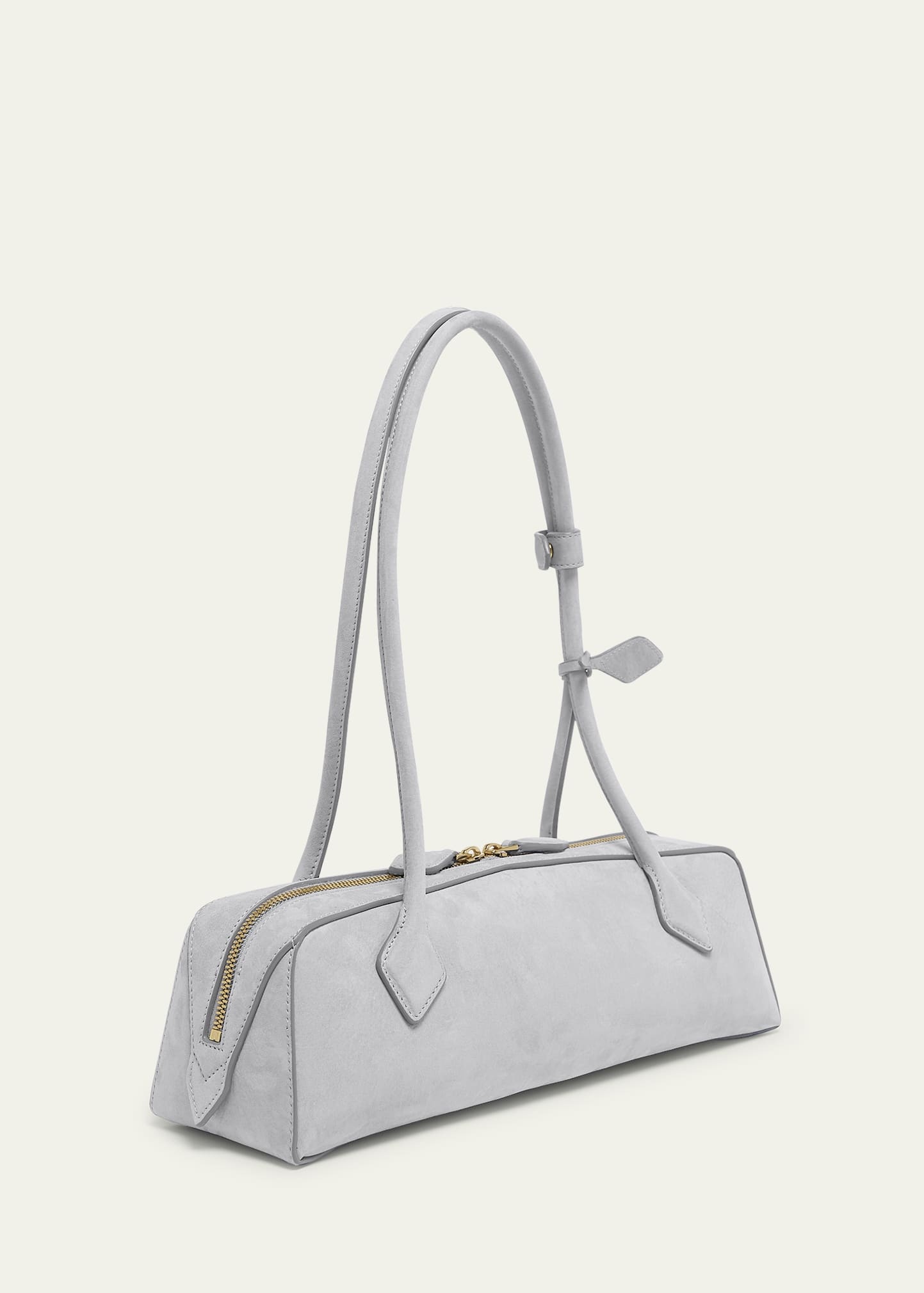 Le Teckel Medium Suede Shoulder Bag - 3