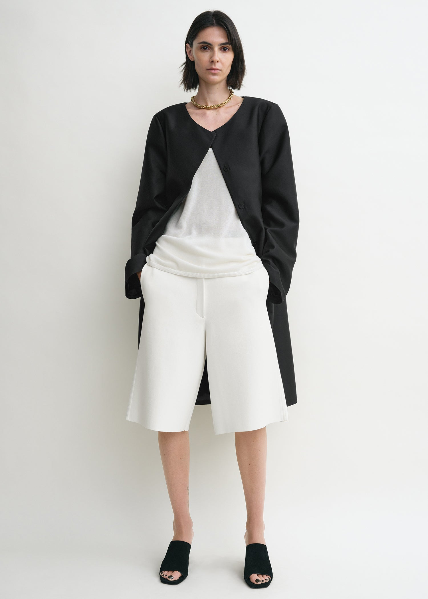 Knit shorts white - 2
