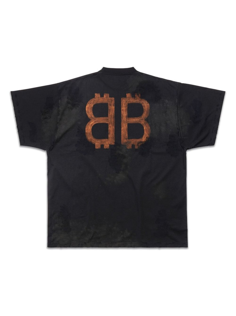 BALENCIAGA Crypto logo-print T-shirt outlook