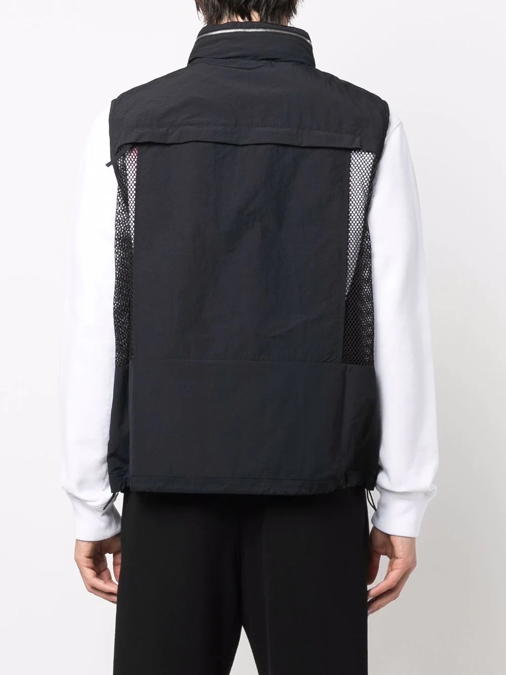 mesh-panel gilet jacket - 4