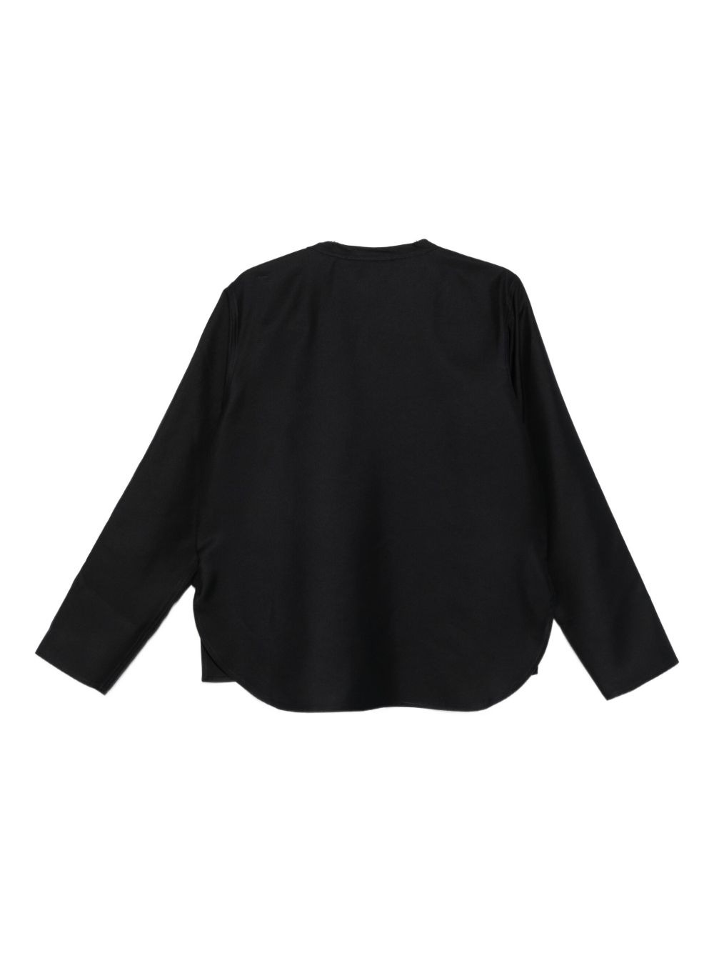 round-neck long-sleeve blouse - 2