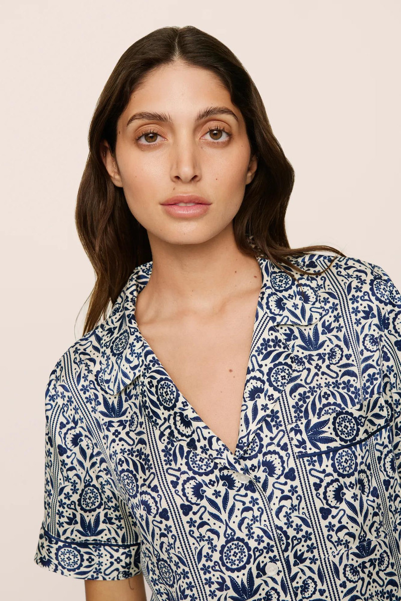 eberjey Eberjey x Casa Del Sol - Inez Washable Silk Printed Short PJ Set outlook