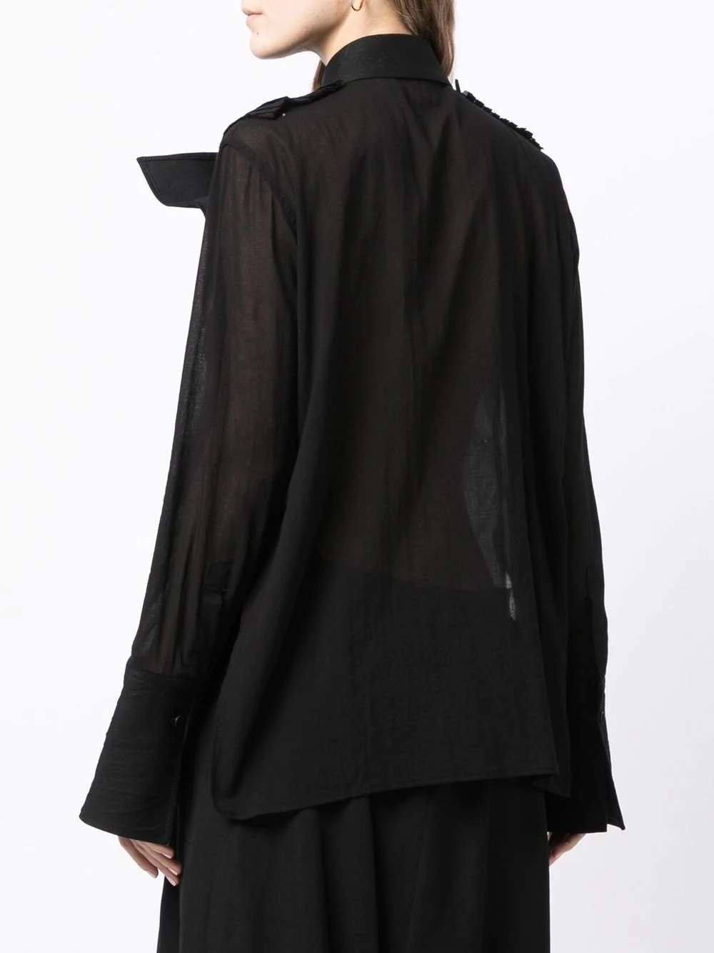 Yohji Yamamoto pussy-bow collar blouse | REVERSIBLE