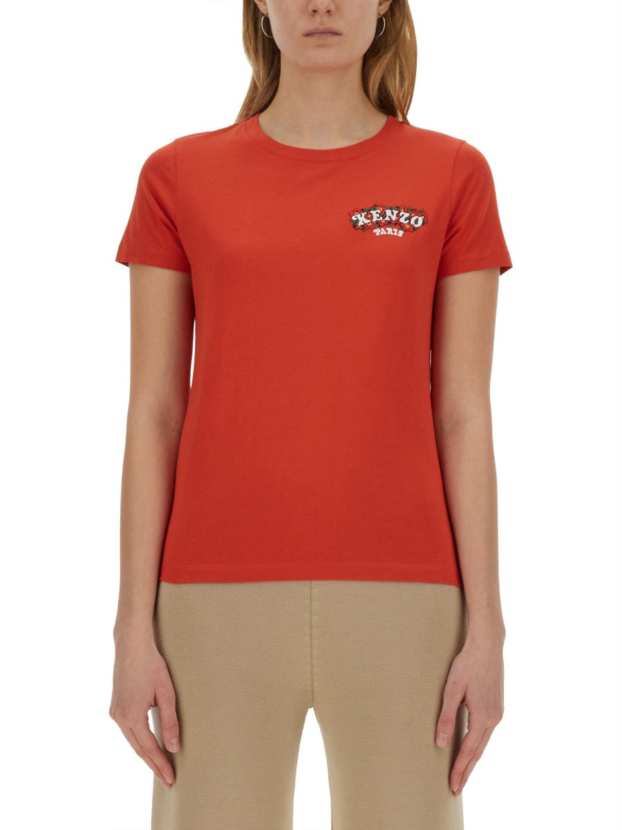 Kenzo Women Embroidered T-Shirt "Verdy Market" - 1