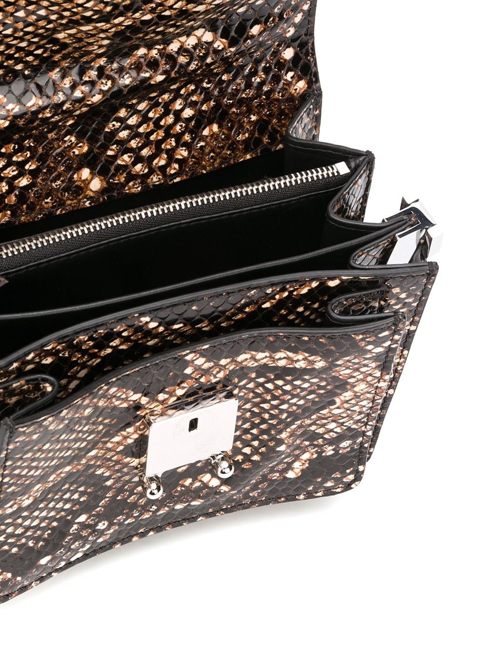 Trunk snakeskin-effect shoulder bag - 5