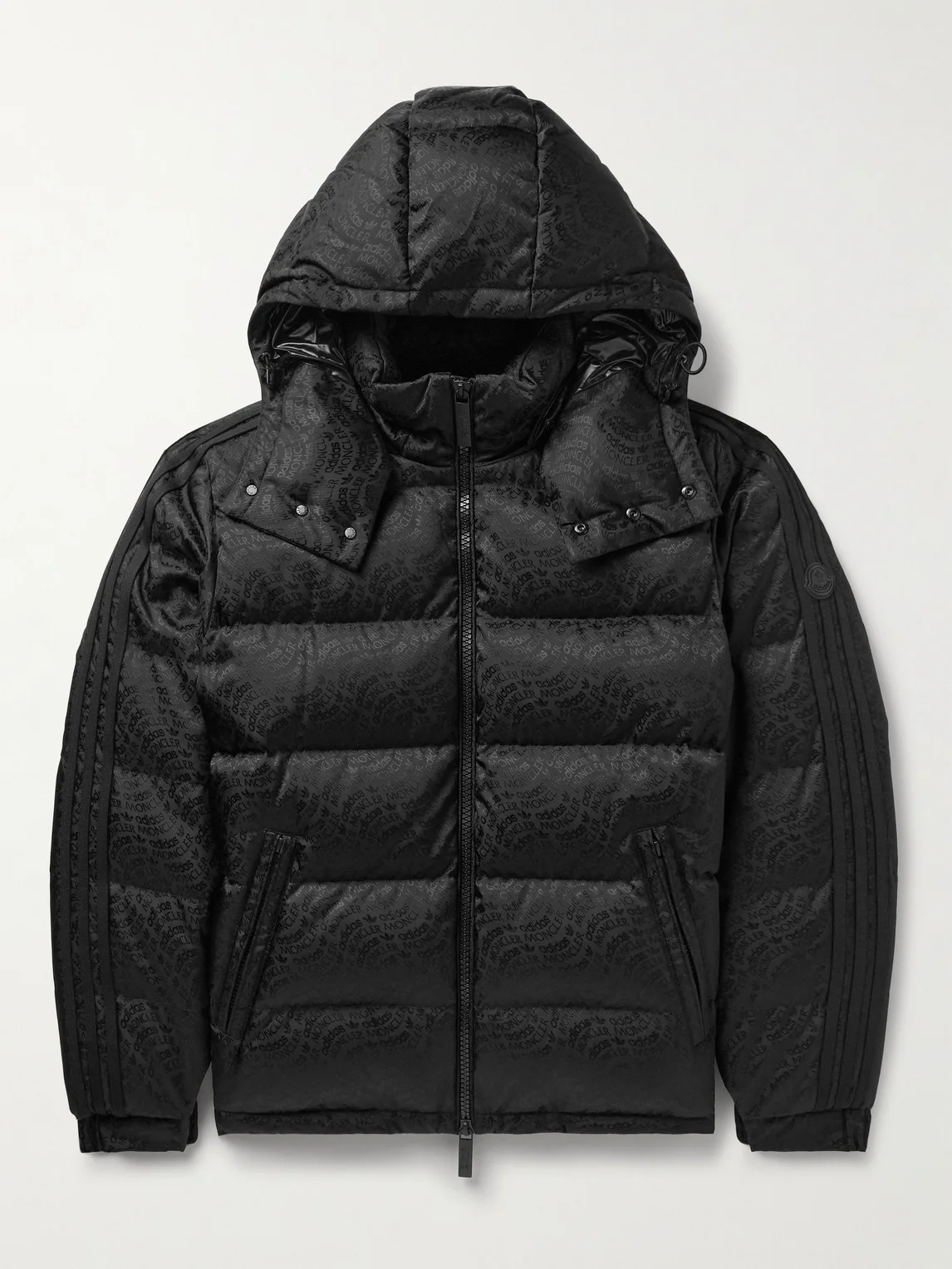 adidas Originals Alpbach Quilted Logo-Jacquard Shell Hooded Down Jacket - 1