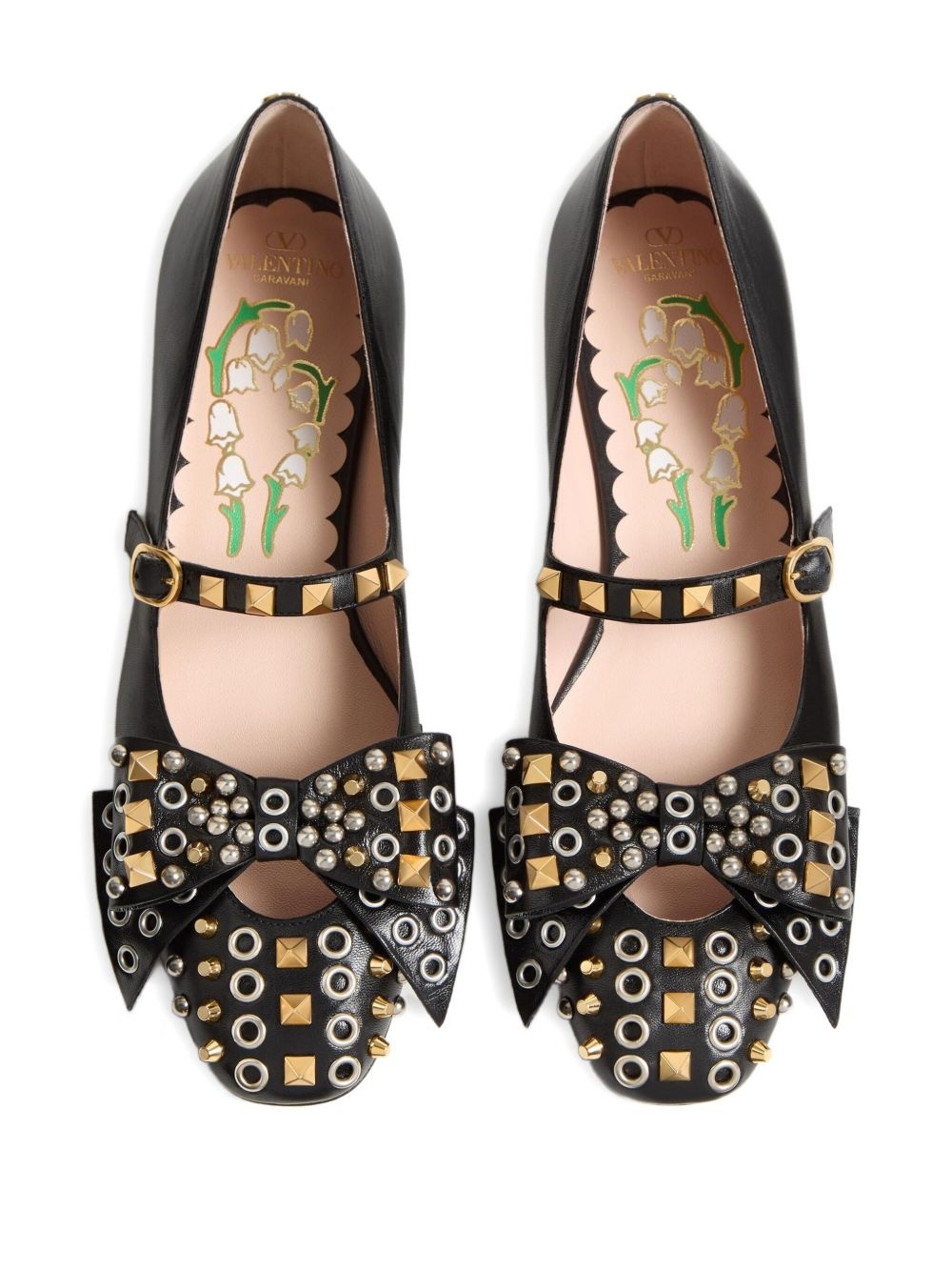 MARY-JANE BOWOW BALLERINA IN KIDSKIN WITH STUDS - 5