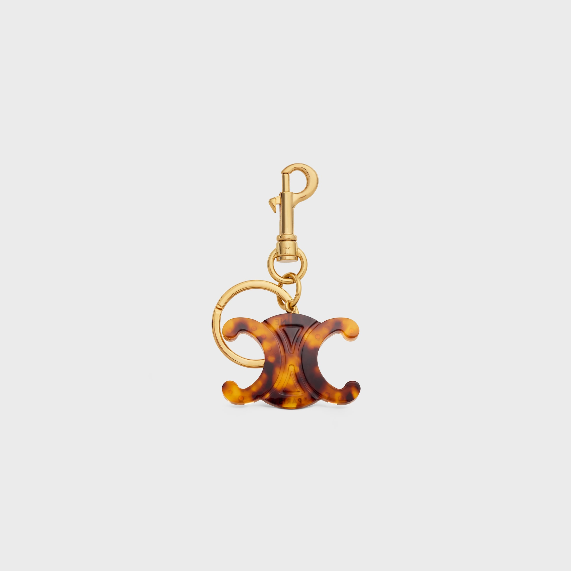 TRIOMPHE KEYRING CHARM in PLEXIGLASS with GOLD FINISHING - 3