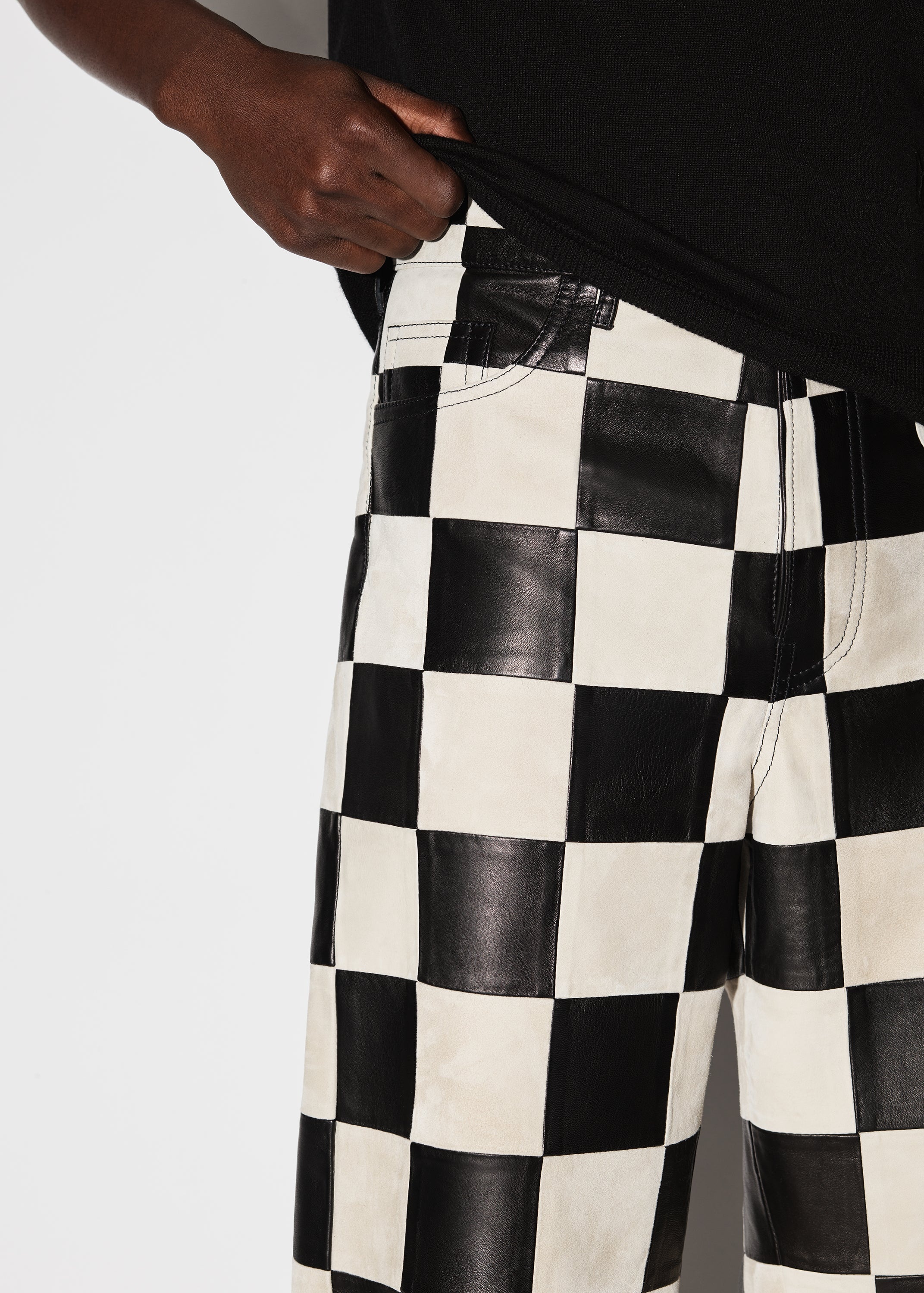 CHECKER 5 POCKET BAGGY PANT - 5