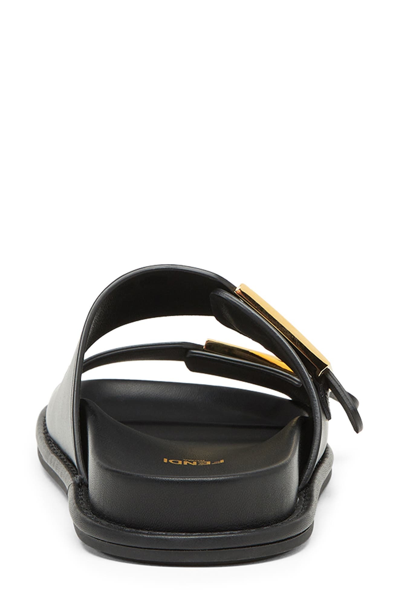 Fendi Feel Dual Strap Slide Sandal in F0Qa1 Nero at Nordstrom - 4
