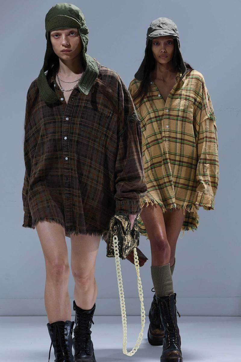 SHREDDED SEAM DROP NECK SHIRT 1