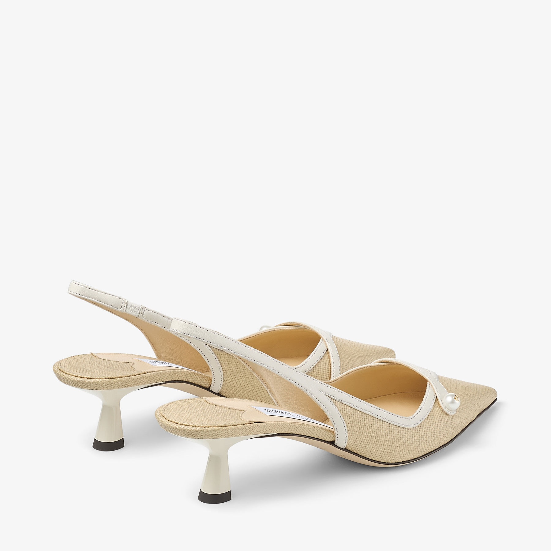 Amita 45
Natural/Latte Raffia/Leather Pumps - 6