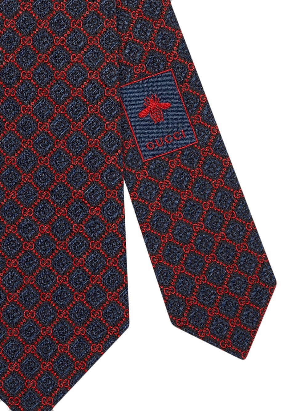 GG rhombus motif silk tie - 2