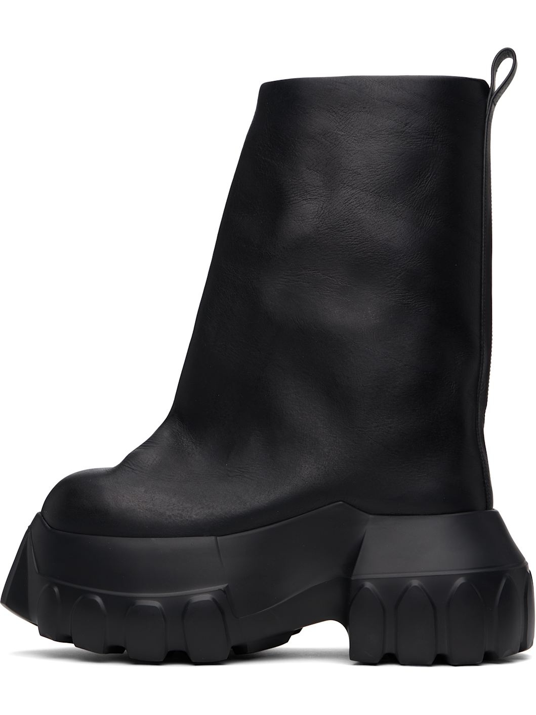 Black Hollywood Flared Mega Tractor Boots - 3