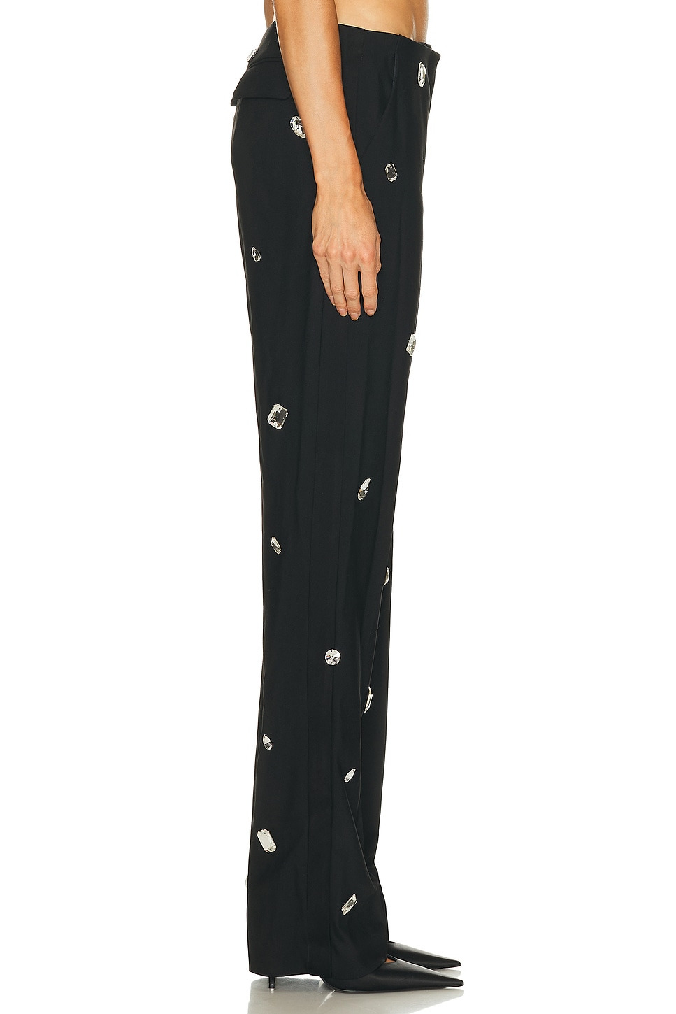 All Over Crystal Embroidered Trouser - 3