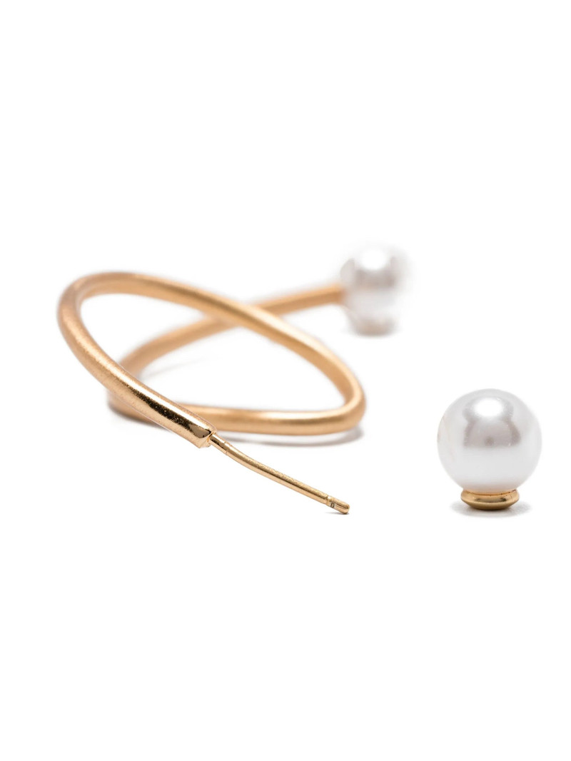Cult Gaia Cult Gaia Pearl-embellished Spiral Earrings outlook