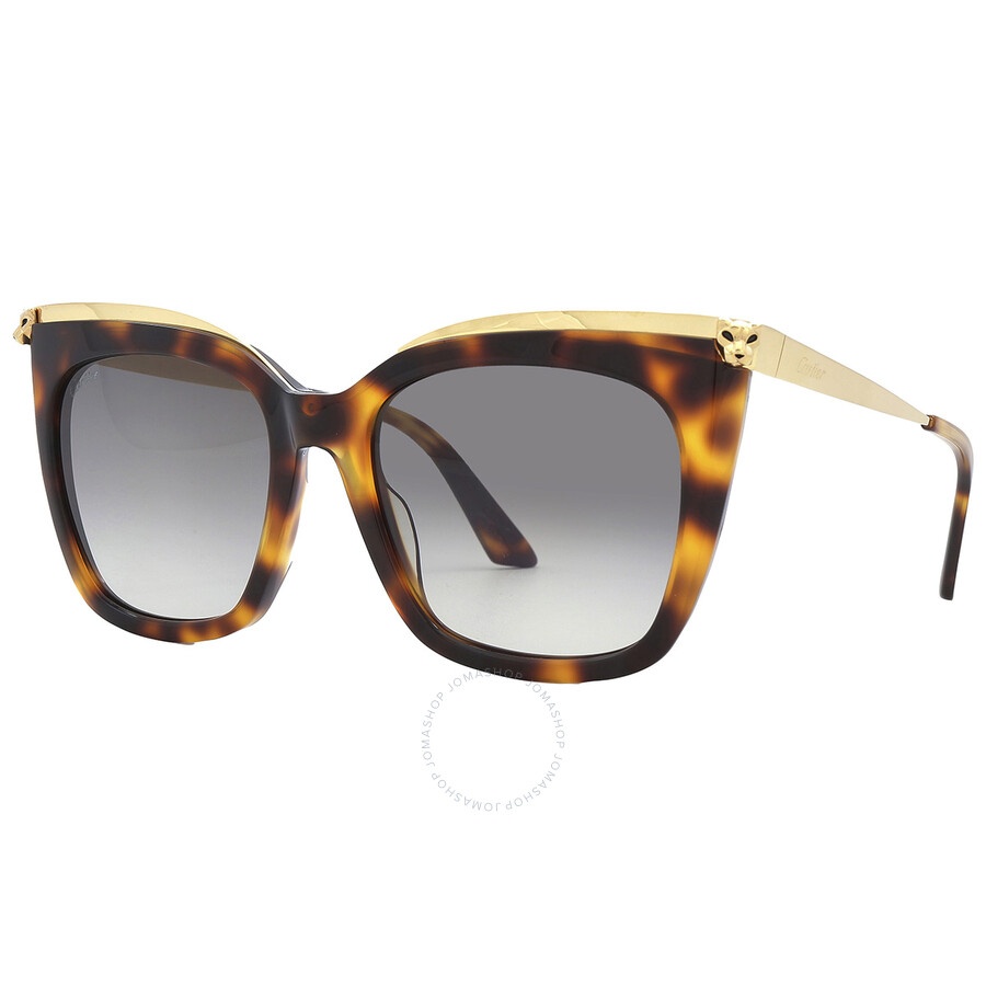 Cartier Grey Gradient Butterfly Ladies Sunglasses CT0030S 003 53 - 3