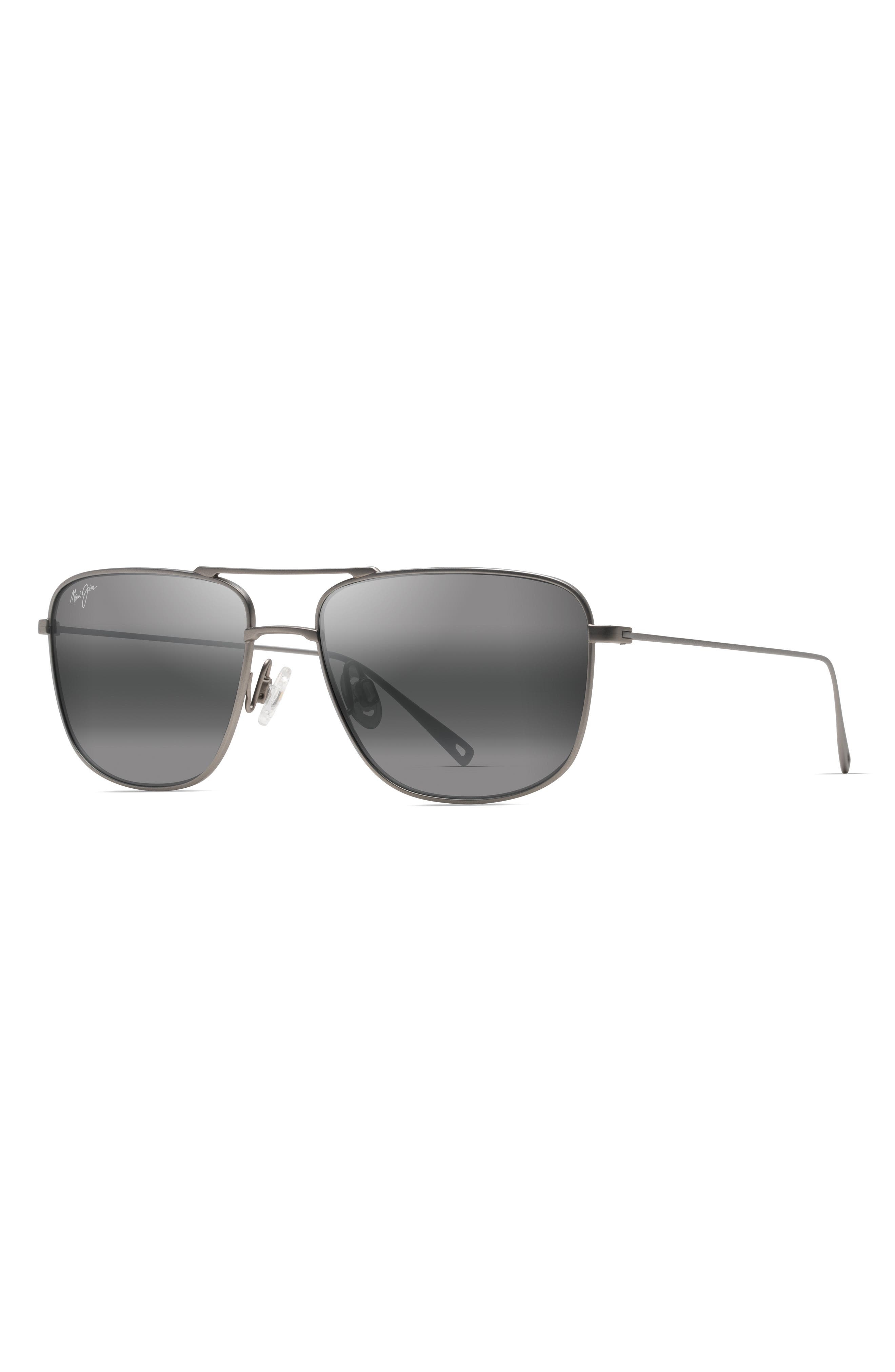 Maui Jim Mikioi 54mm PolarizedPlus2® Aviator Sunglasses in Matte Titanium at Nordstrom - 2
