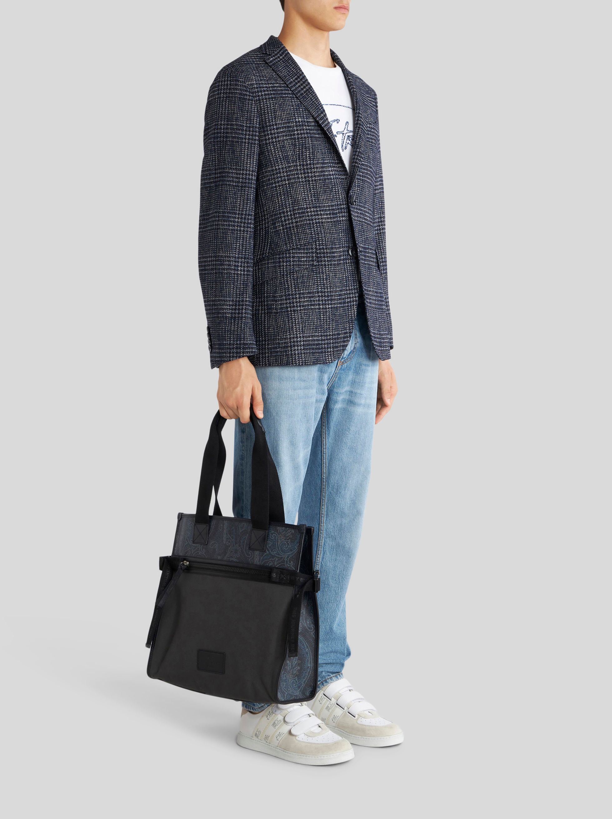 COLOUR BLOCK PAISLEY SHOPPING BAG - 2