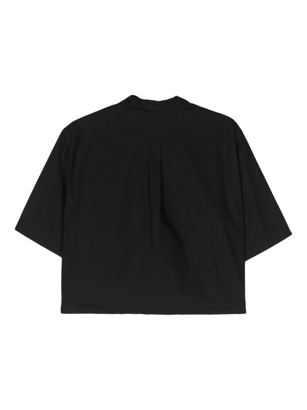 classic-collar cropped shirt - 2