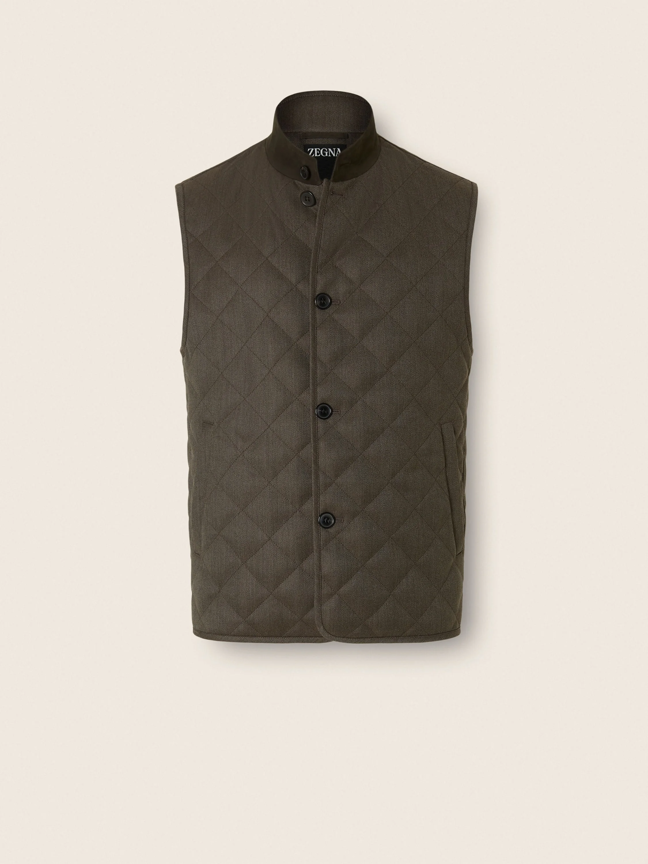DARK OLIVE GREEN TROFEO 15MILMIL15 WOOL VEST - 1