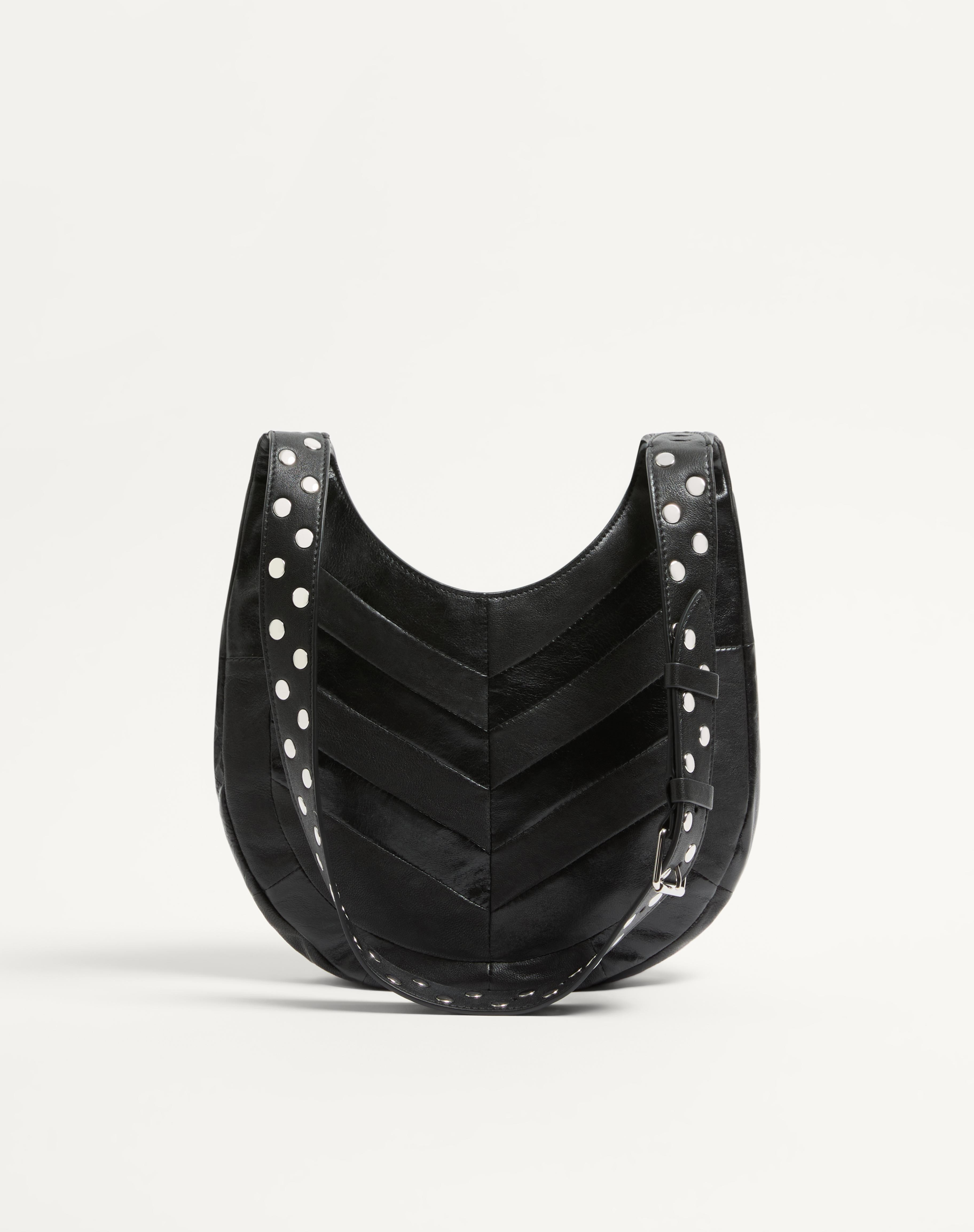 VALENTINO GARAVANI HOBOHO SMALL HOBO BAG IN CHEVRON-PATTERNED NAPPA LEATHER. - 5