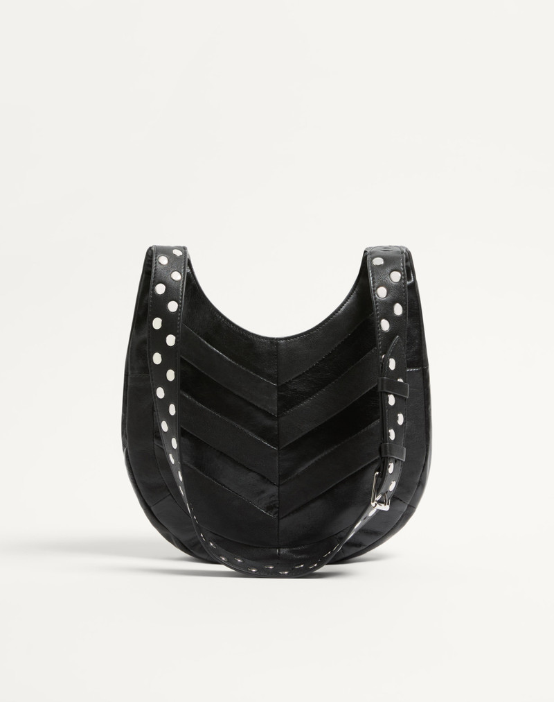VALENTINO GARAVANI HOBOHO SMALL HOBO BAG IN CHEVRON-PATTERNED NAPPA LEATHER. 5